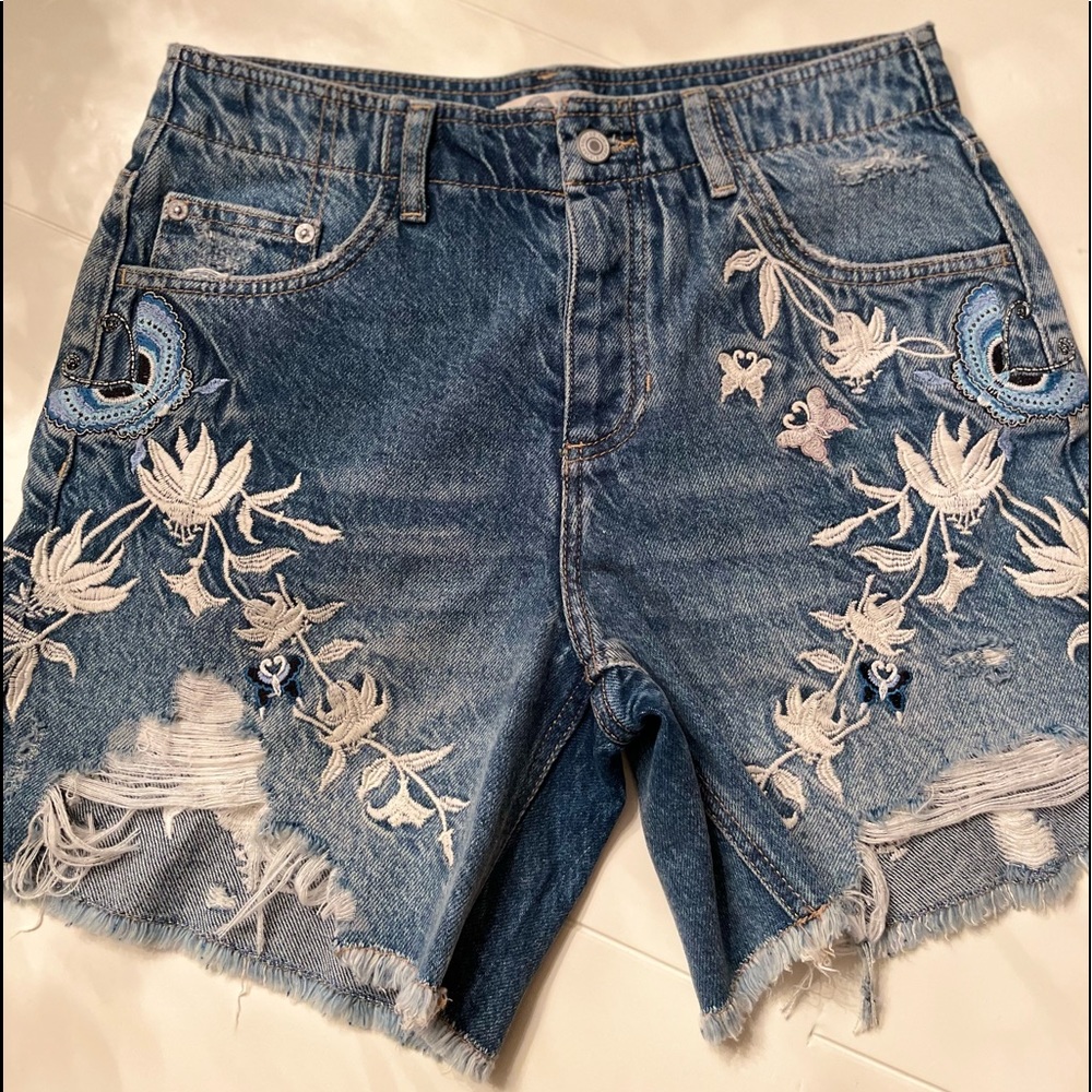 You’re My Butterfly Embroidered Shorts by We The Free